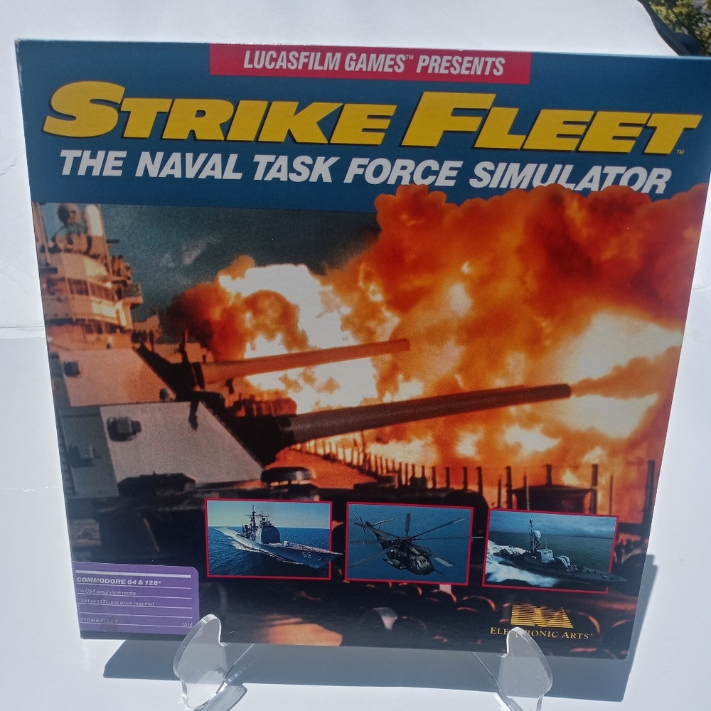 1987 Strike Fleet Lucasfilm EA Electronic Arts Commodore 64 Navy Simulator Game